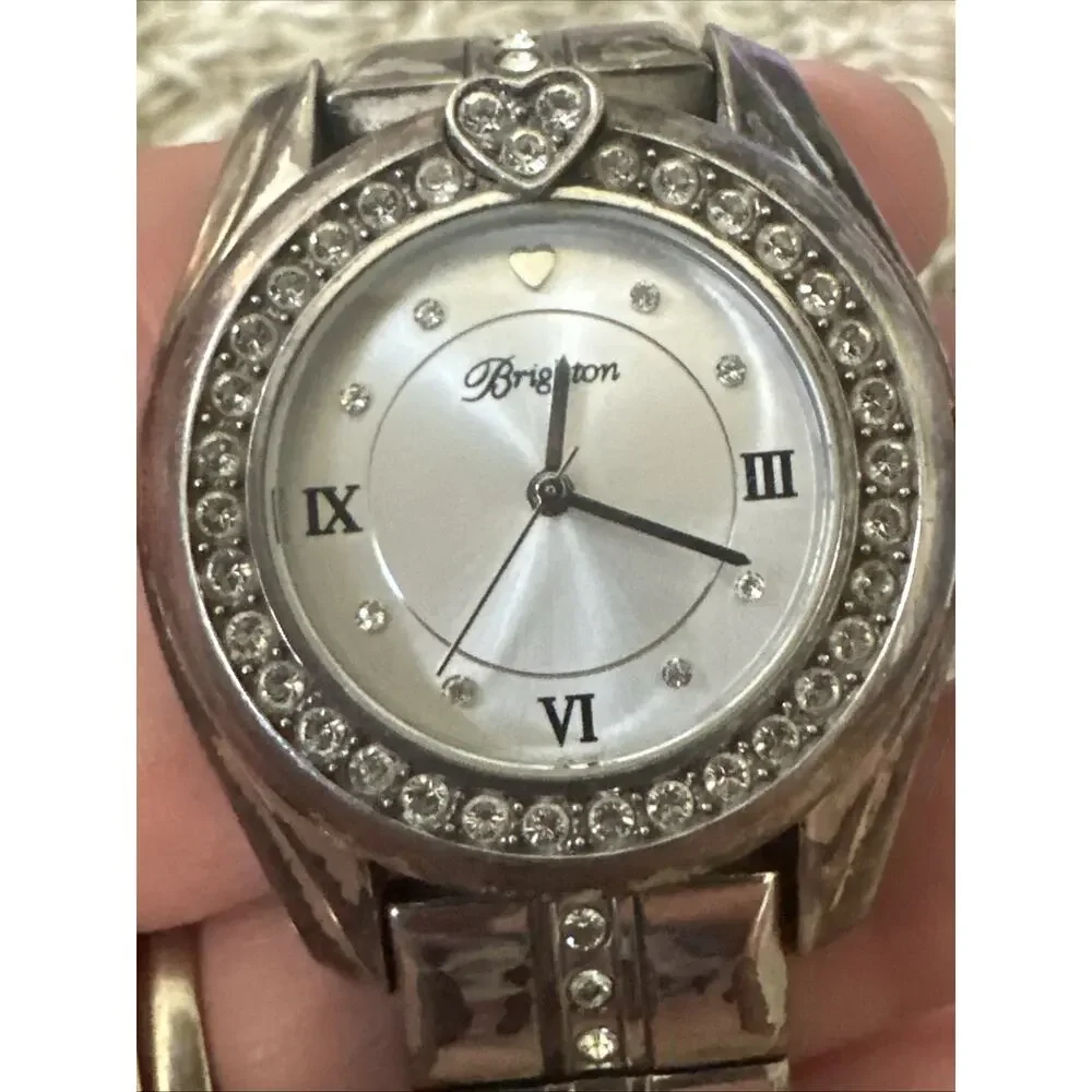 Brighton Dana Point Womens Watch 35mm Crystal Bezel Faux Tortoise Parts Only